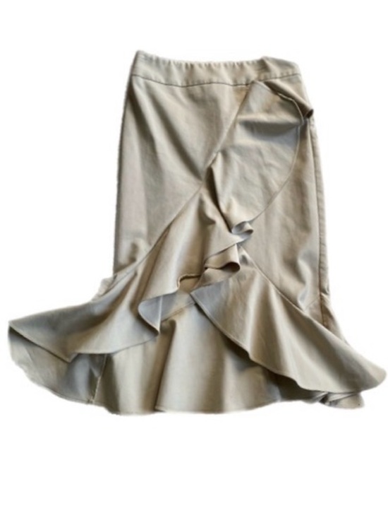 7th avenue Dresses & Skirts - 7th Avenue khaki  high low ruffles casual summer work midi skirt, size 4